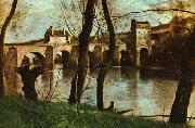 Jean-Baptiste-Camille Corot The Bridge at Mantes oil painting